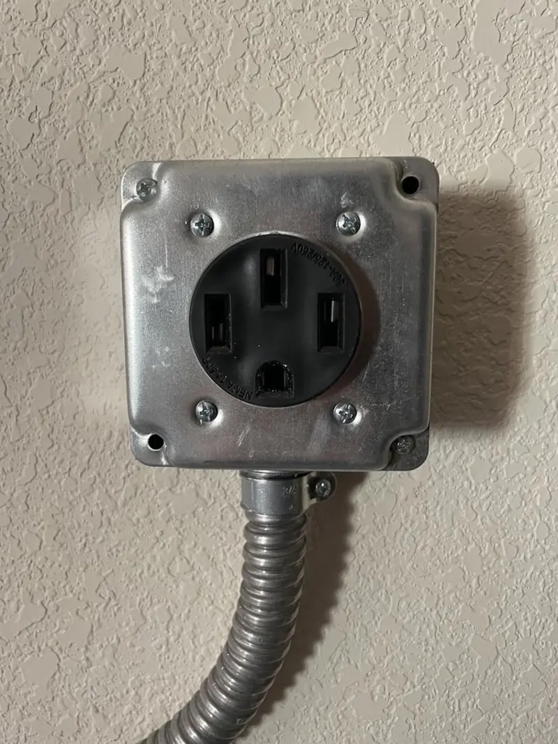 NEMA 14-50 outlet installed for Electrical Panel Upgrade in Tanglewilde